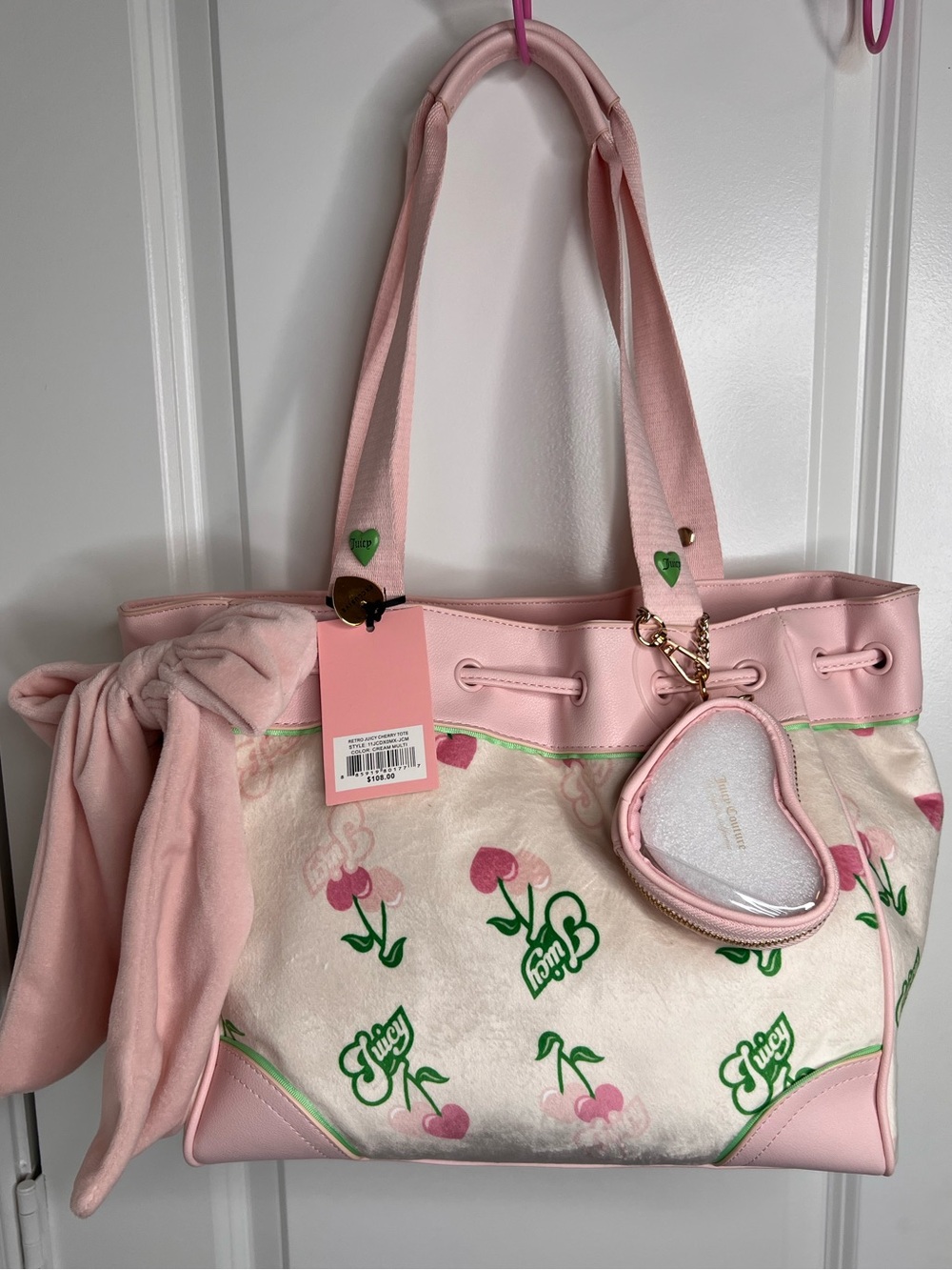 Juicy Couture Retro Cherry Tote Cream Multi
